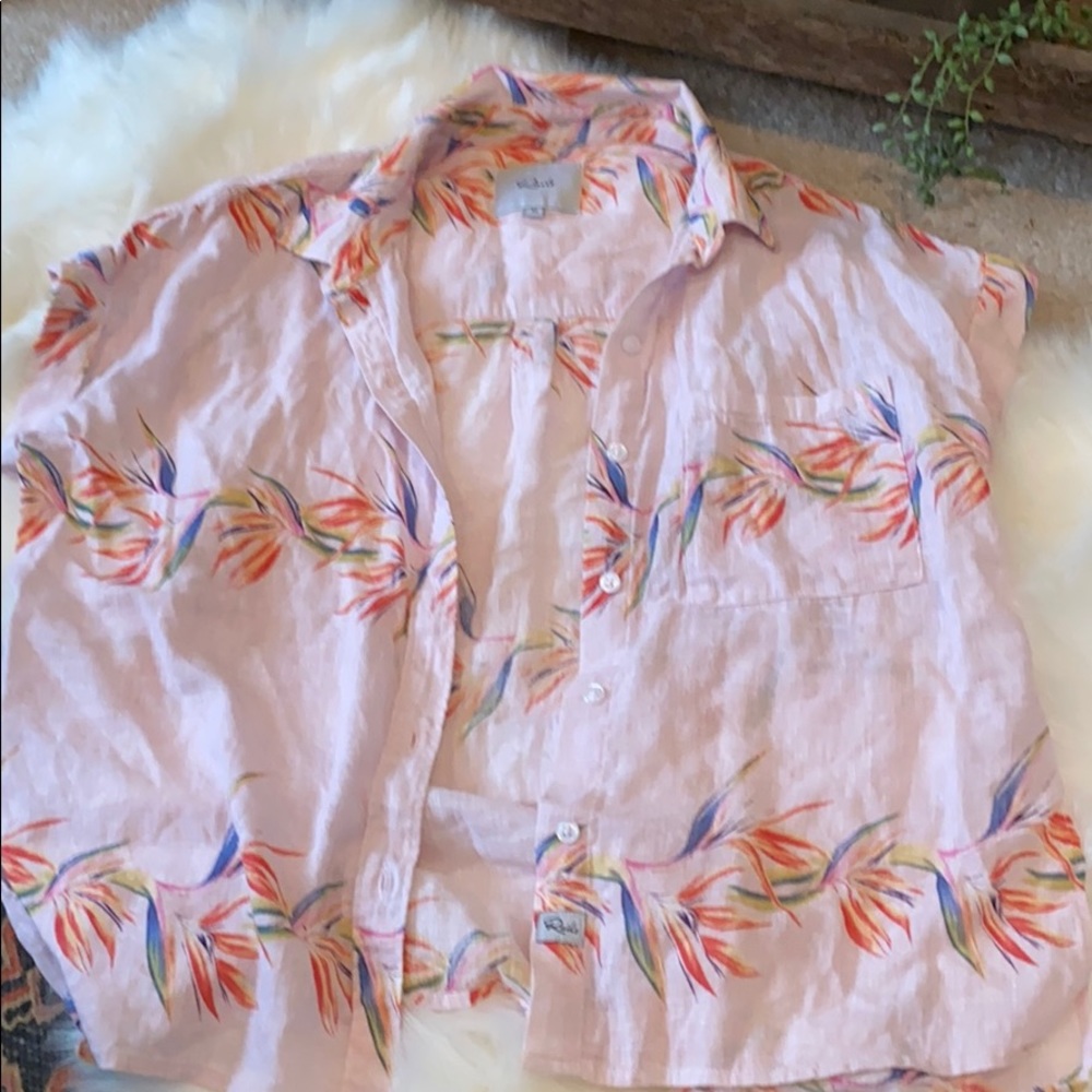 Rails Tropical Button Up Blouse - image 1